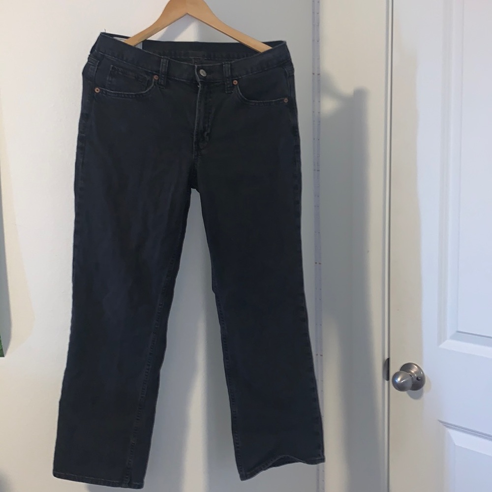 black denim jeans